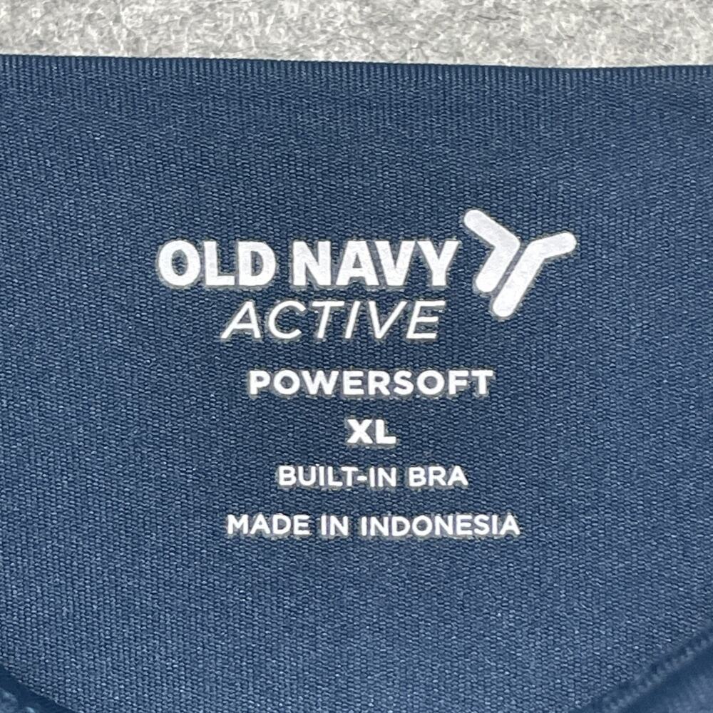 Old Navy Womens XL Active Powersoft Dress Built-in Bra/Shorts Square Neck Blue - Picture 2 of 8